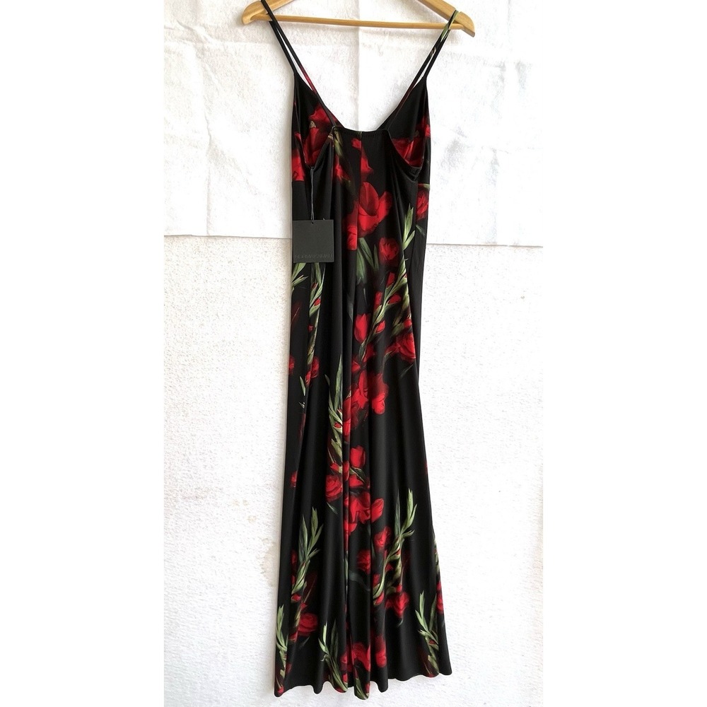 Norma Kamali Slip Jumpsuit in Blooming Roses Wide-Leg size Small NWT - Picture 12 of 13